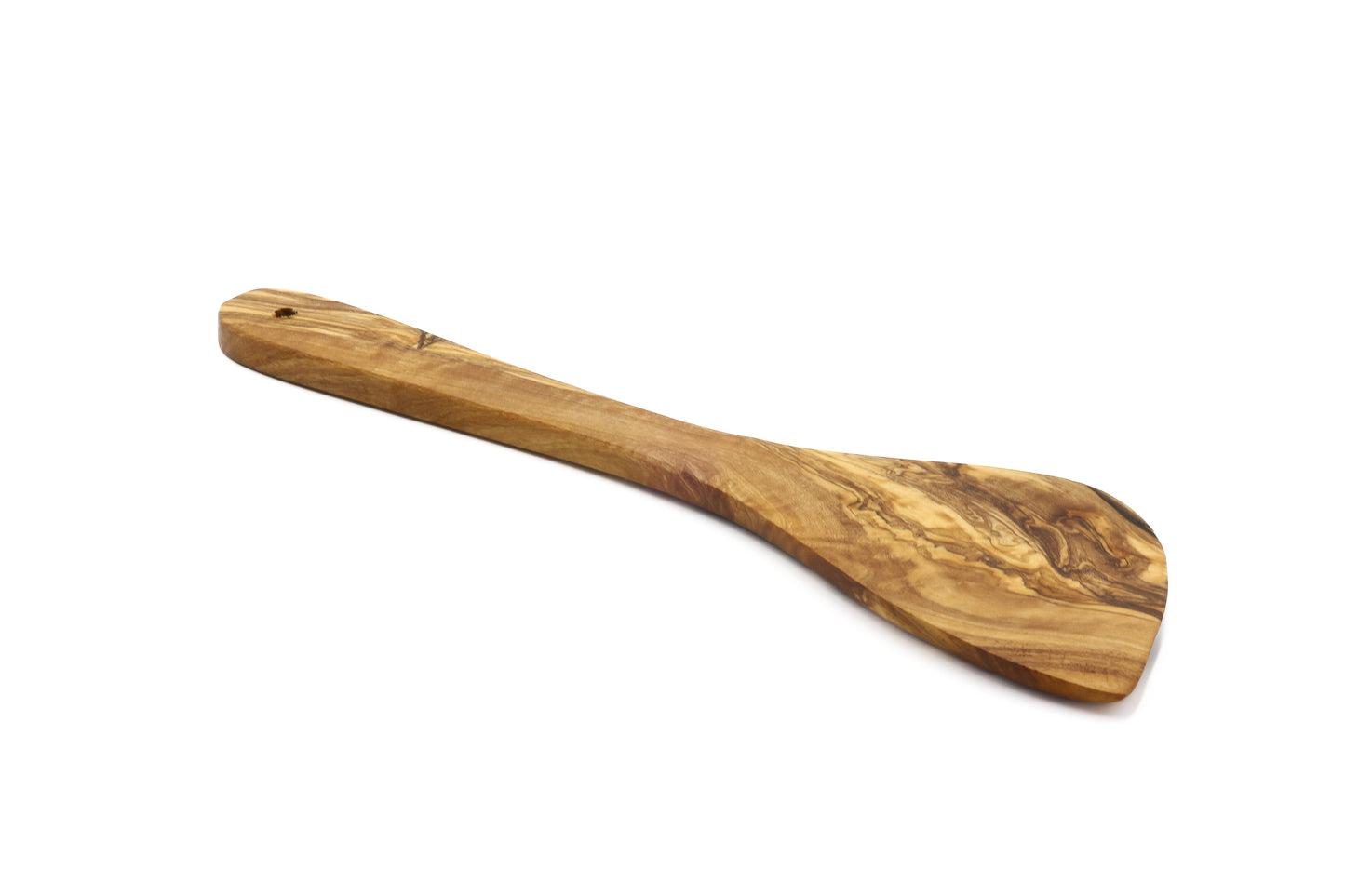 Olive wood pointed stirring, cooking, and baking spoon
