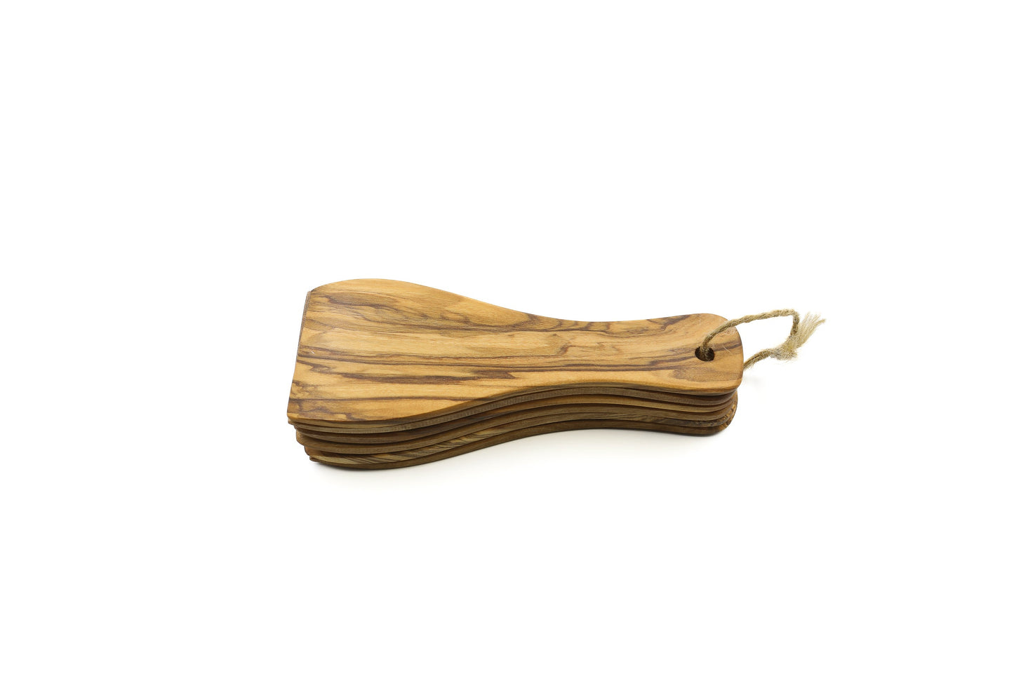 Olive wood spatulas for raclette, set of 6