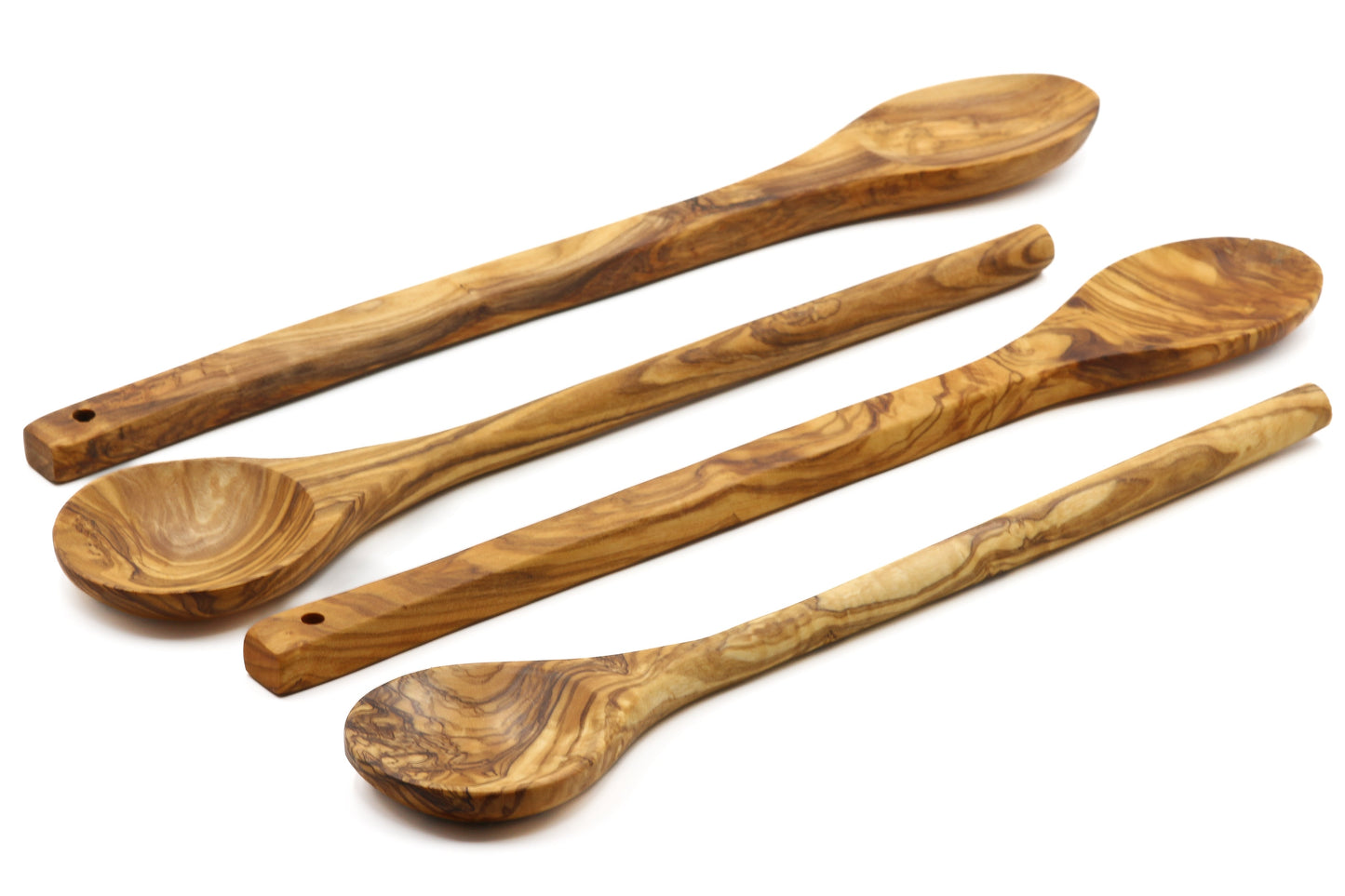 Olive wood stirring, mixing, and cooking spoon