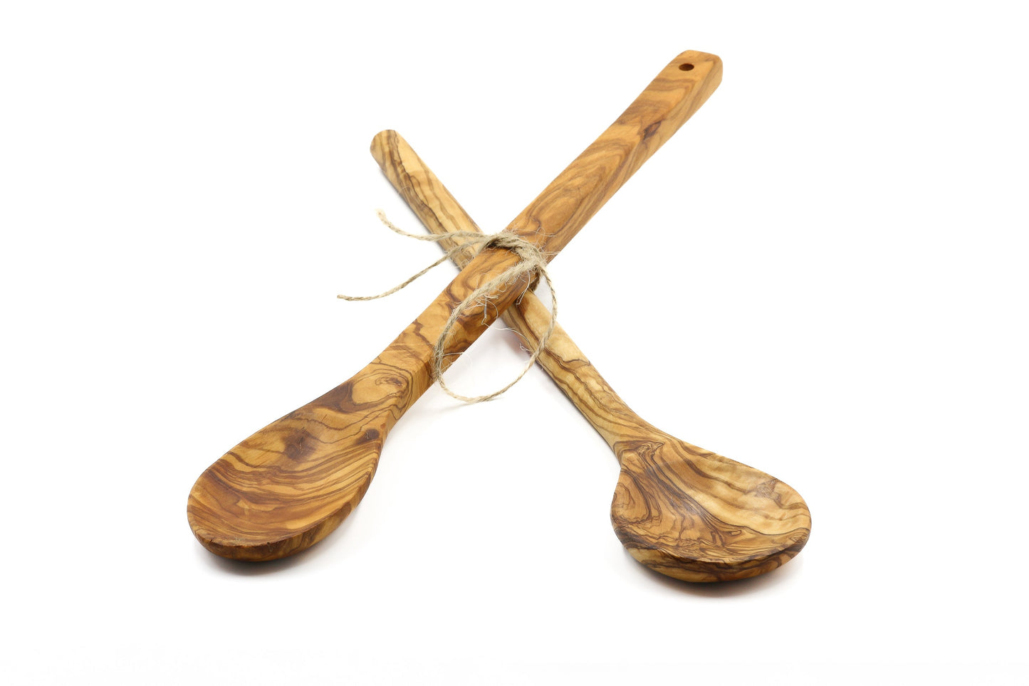 Olive wood stirring, mixing, and cooking spoon