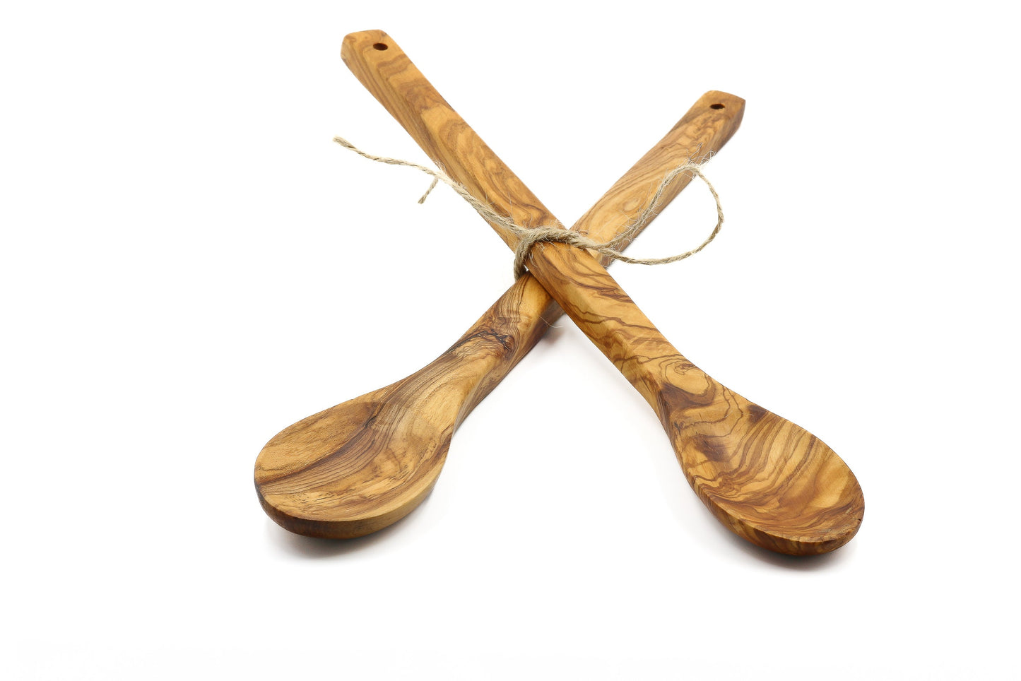 Olive wood stirring, mixing, and cooking spoon