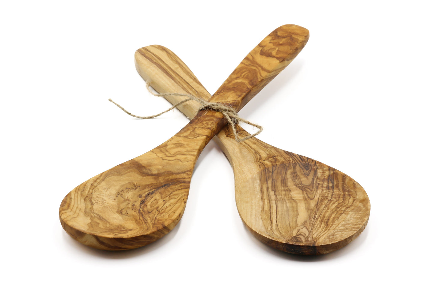 Olive wood wide serving spoon, olive wood rice and potato server