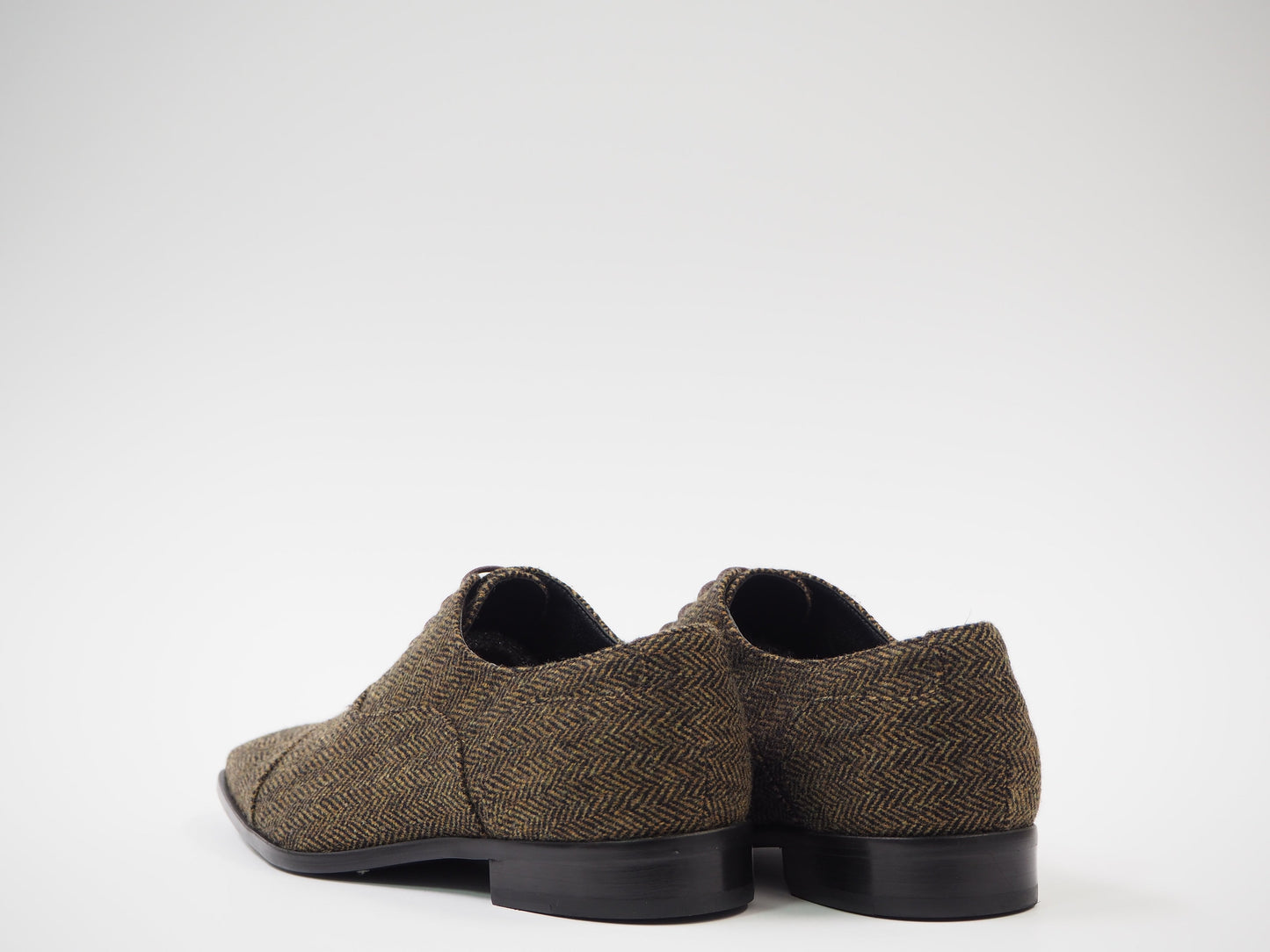 Brown & Black Tweed Men's Dress Shoes + Belt