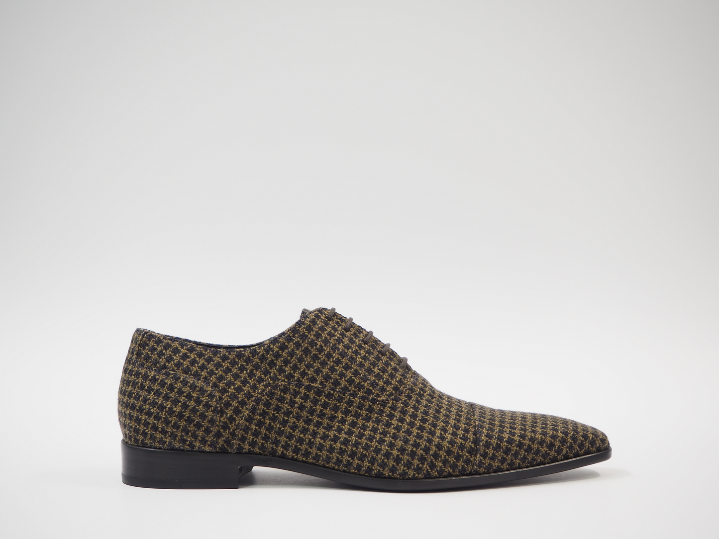 Gold & Black Tartan Men's Dress Shoes + Belt