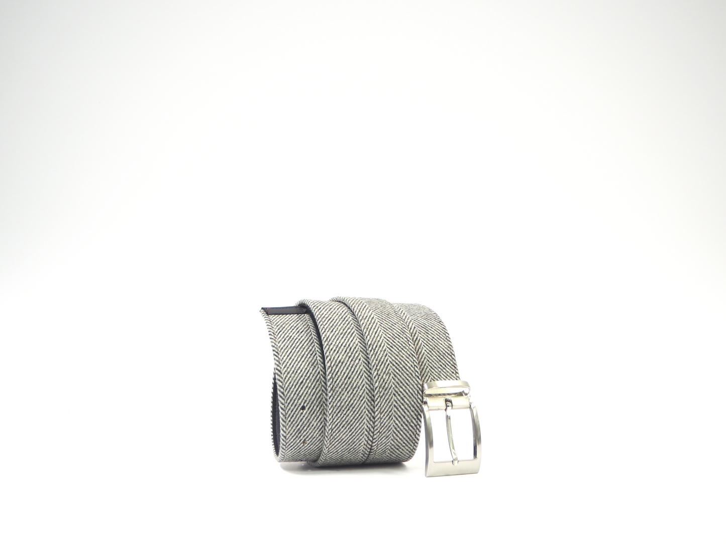 Gray & Black Herringbone Men's Dress Shoes + Belt