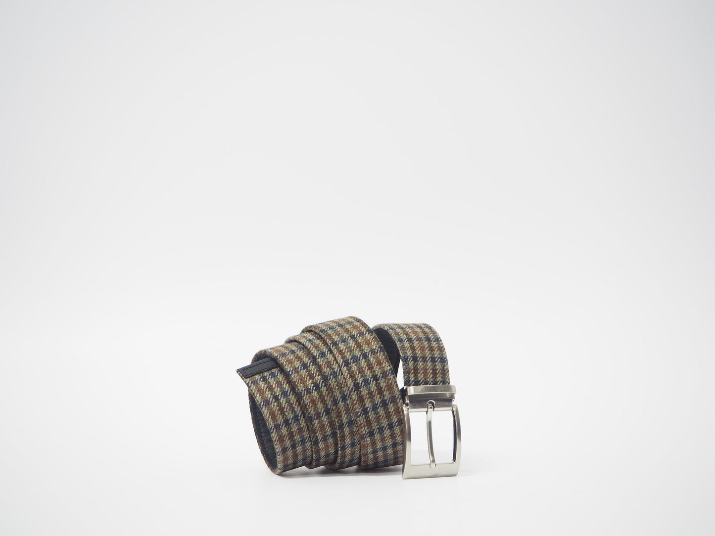 CHECK Brown & Blue Tartan Men's Dress Shoes + Belt