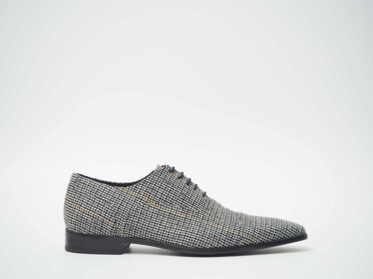 Blue Multicolor Men's Dress Shoes + Belt