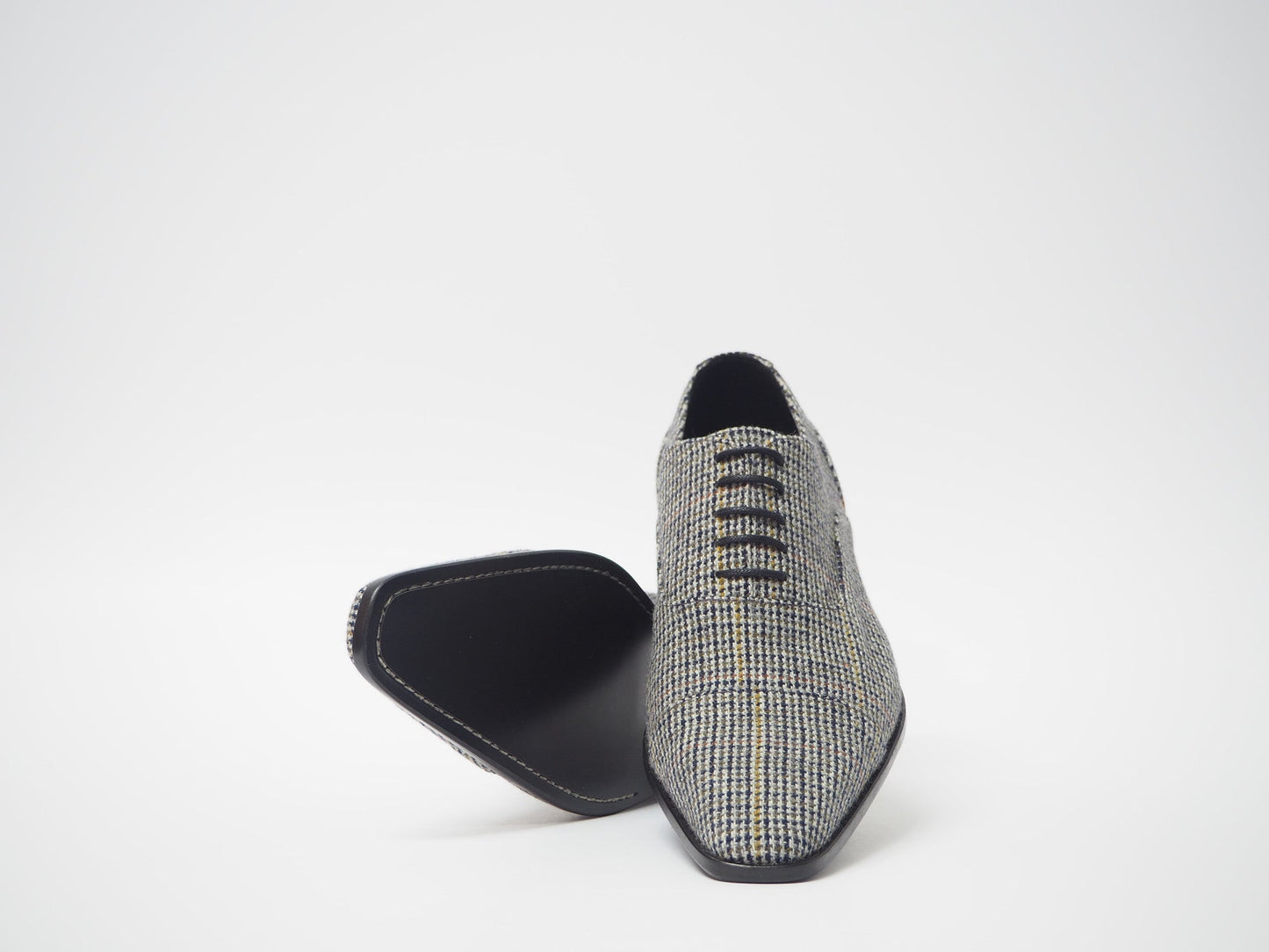 Blue Multicolor Men's Dress Shoes + Belt