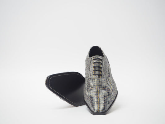 Blue Multicolor Men's Dress Shoes + Belt