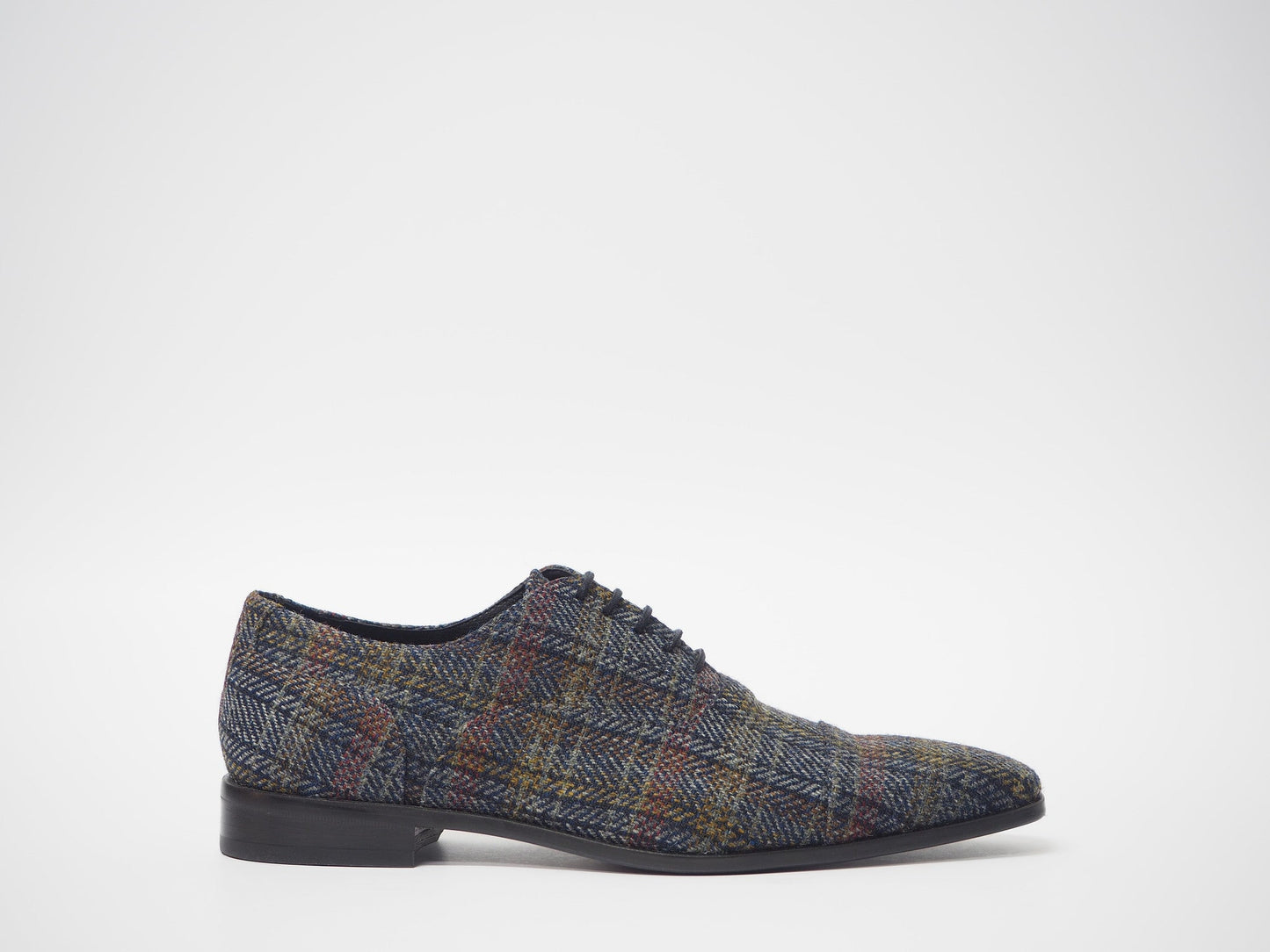 Blue Multicolor Men's Dress Shoes + Belt