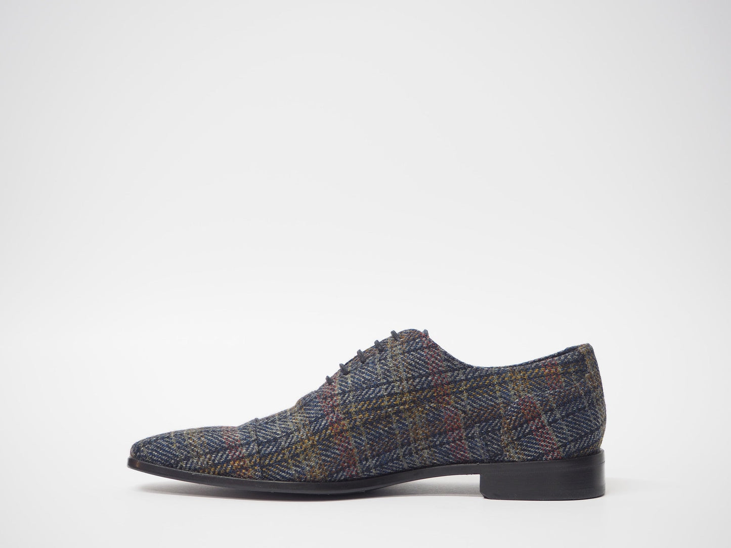 Blue Multicolor Men's Dress Shoes + Belt