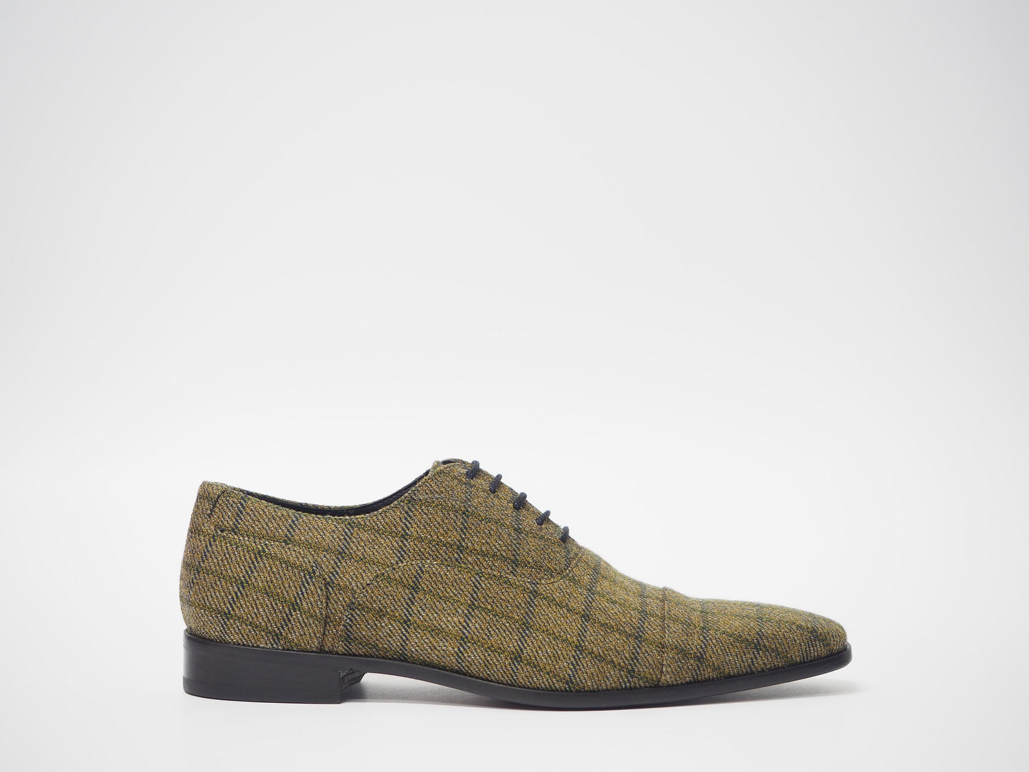 Olive Tartan Men's Dress Shoes + Belt