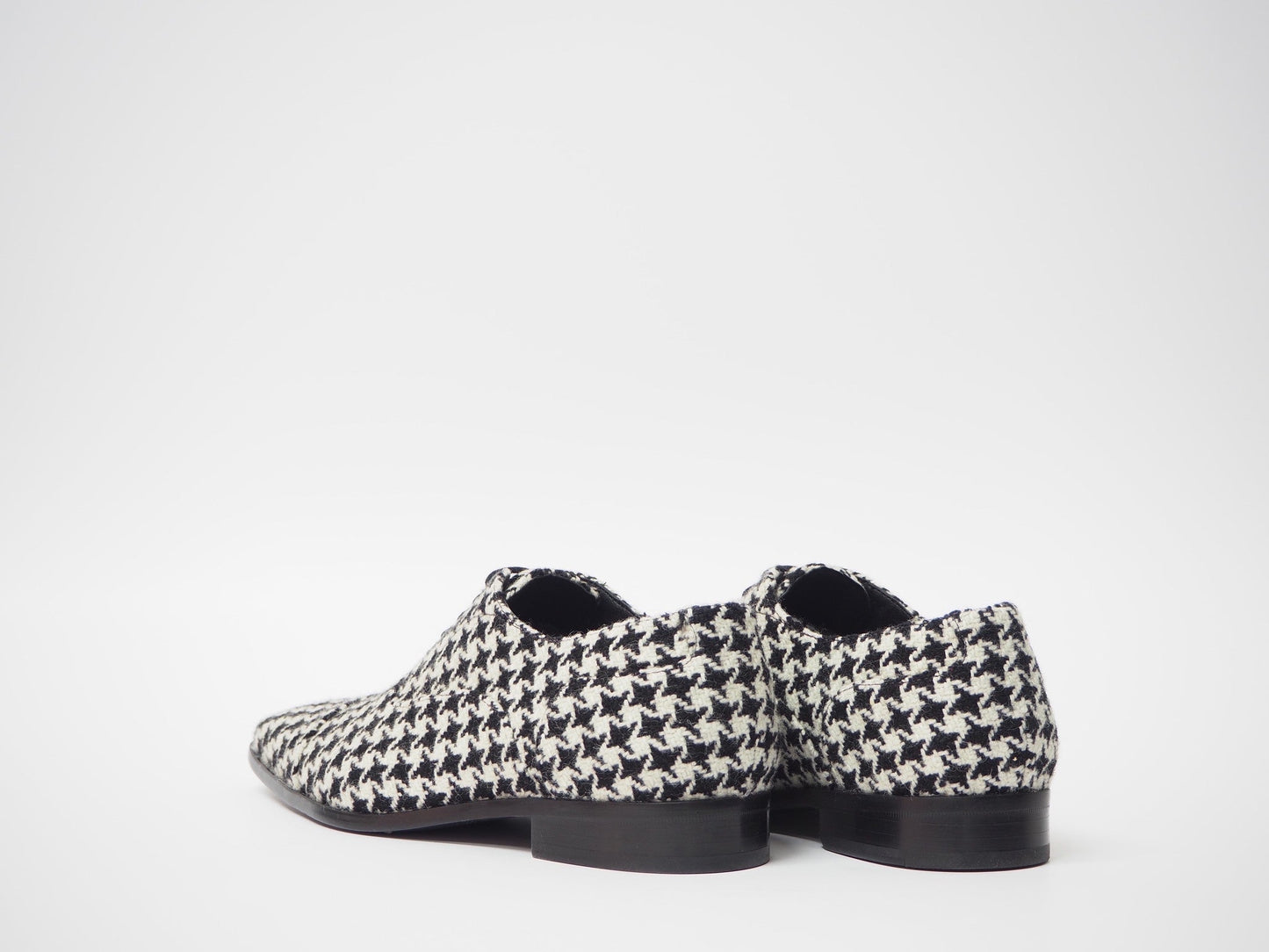 Black & White Tweed Men's Dress Shoes + Belt
