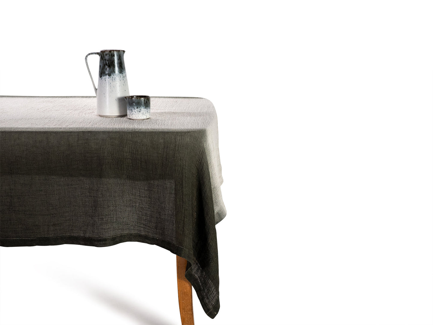 soñho Transiçao Tischdecke 160 x 260 Tie Dye grünschwarz
