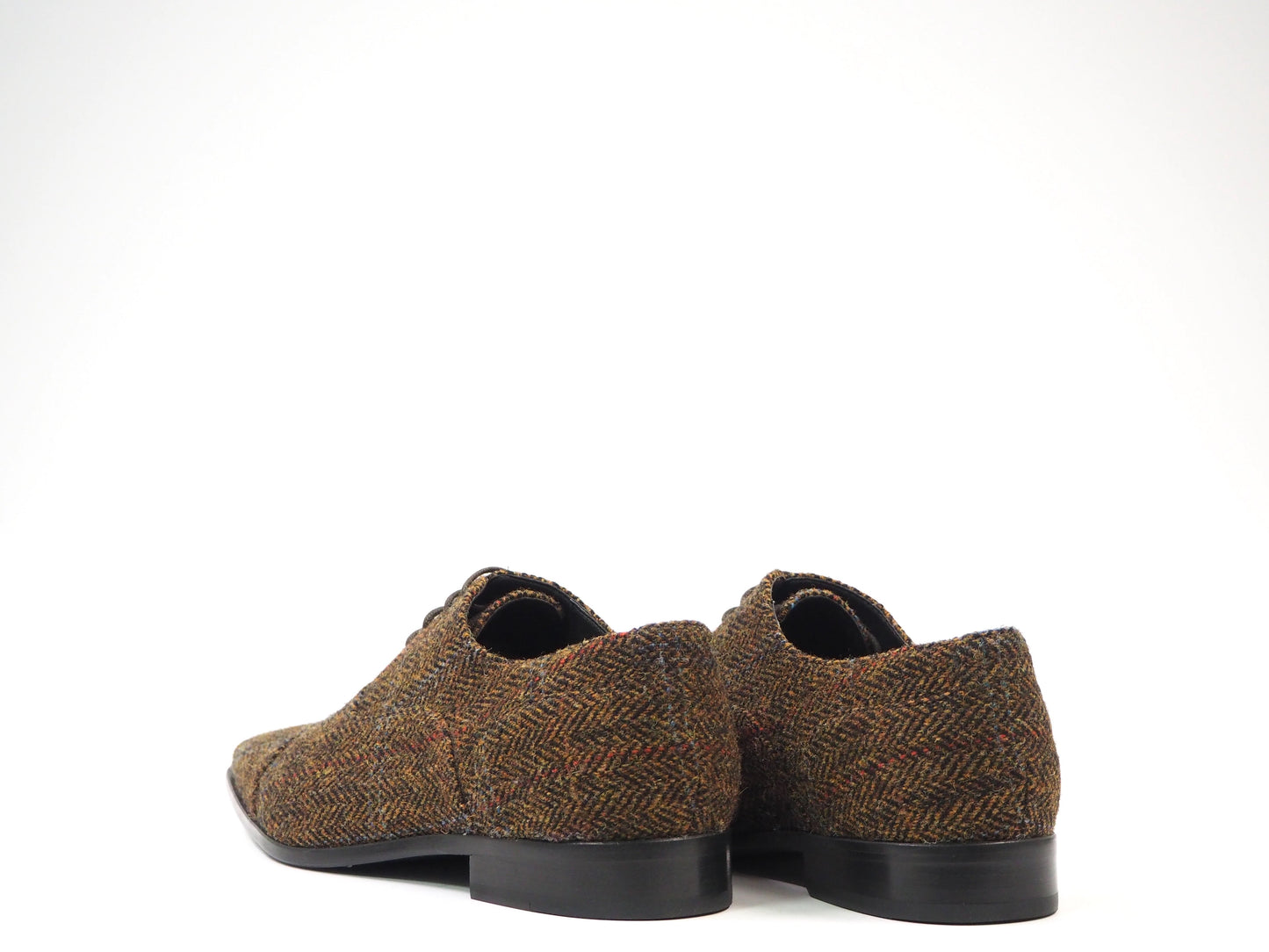 Rustic Brown Tweed Men's Dress Shoes + Belt