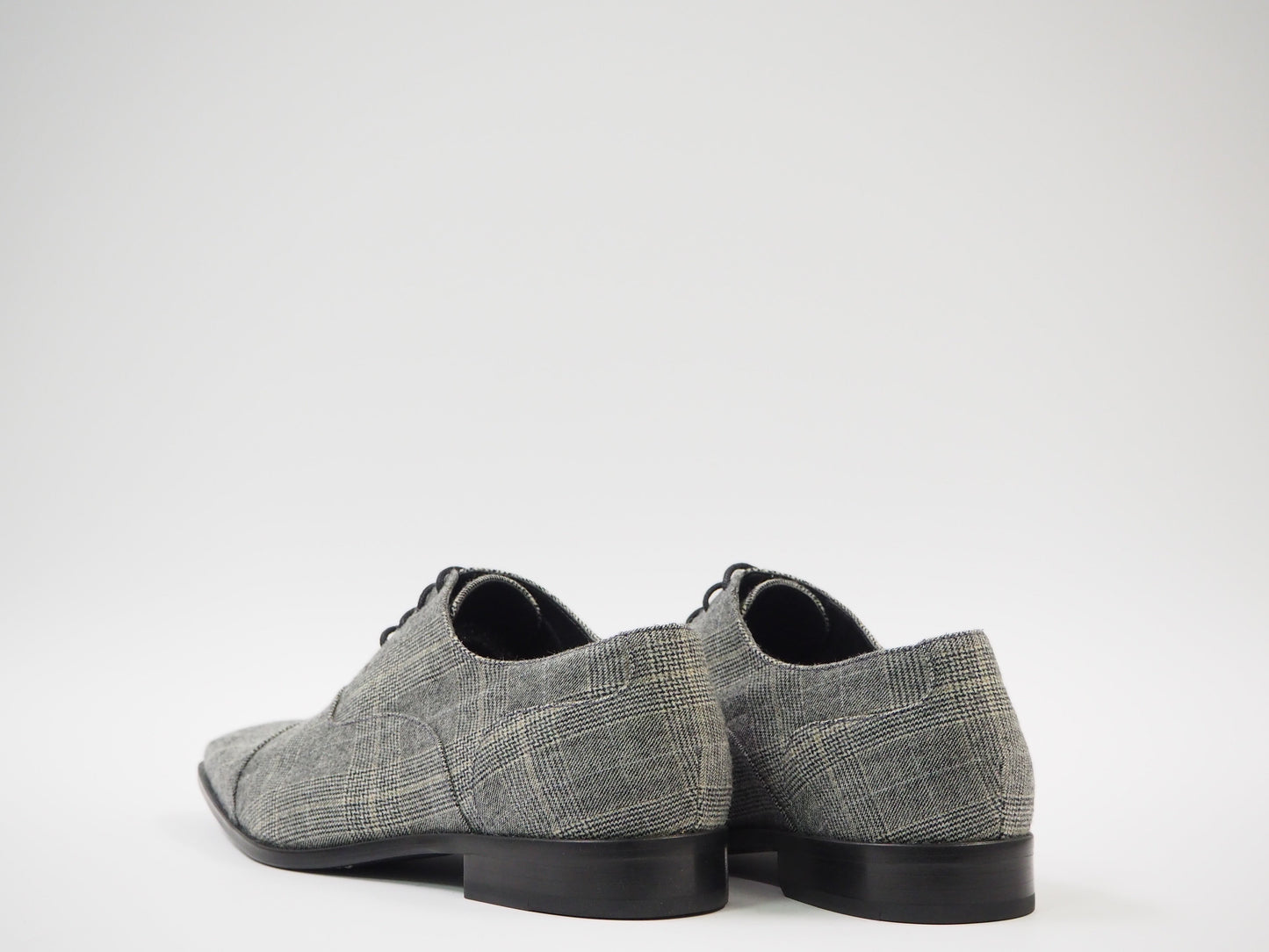 Gray Tartan Men's Dress Shoes + Belt