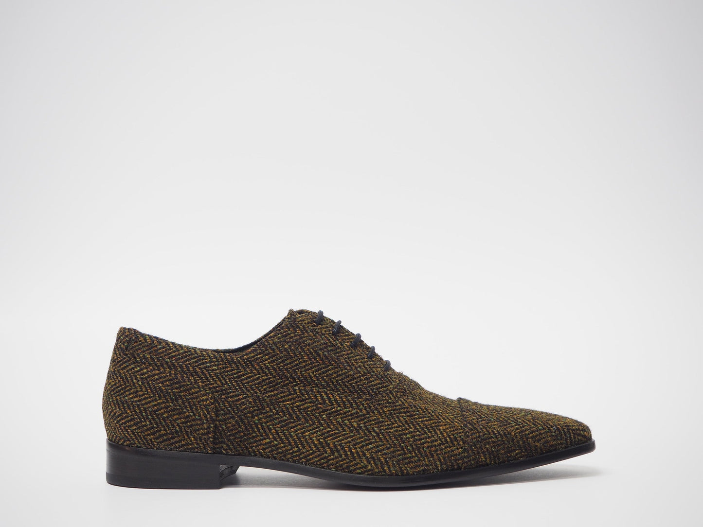 Brown & Black Tweed Men's Dress Shoes + Belt