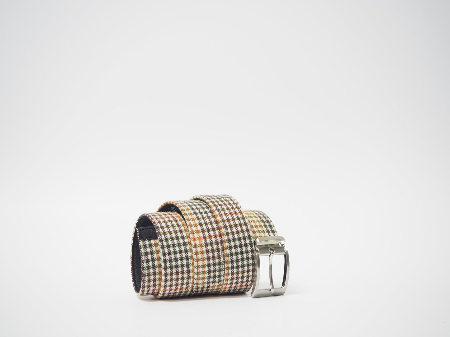 Orange & Brown Tartan Men's Dress Shoes + Belt