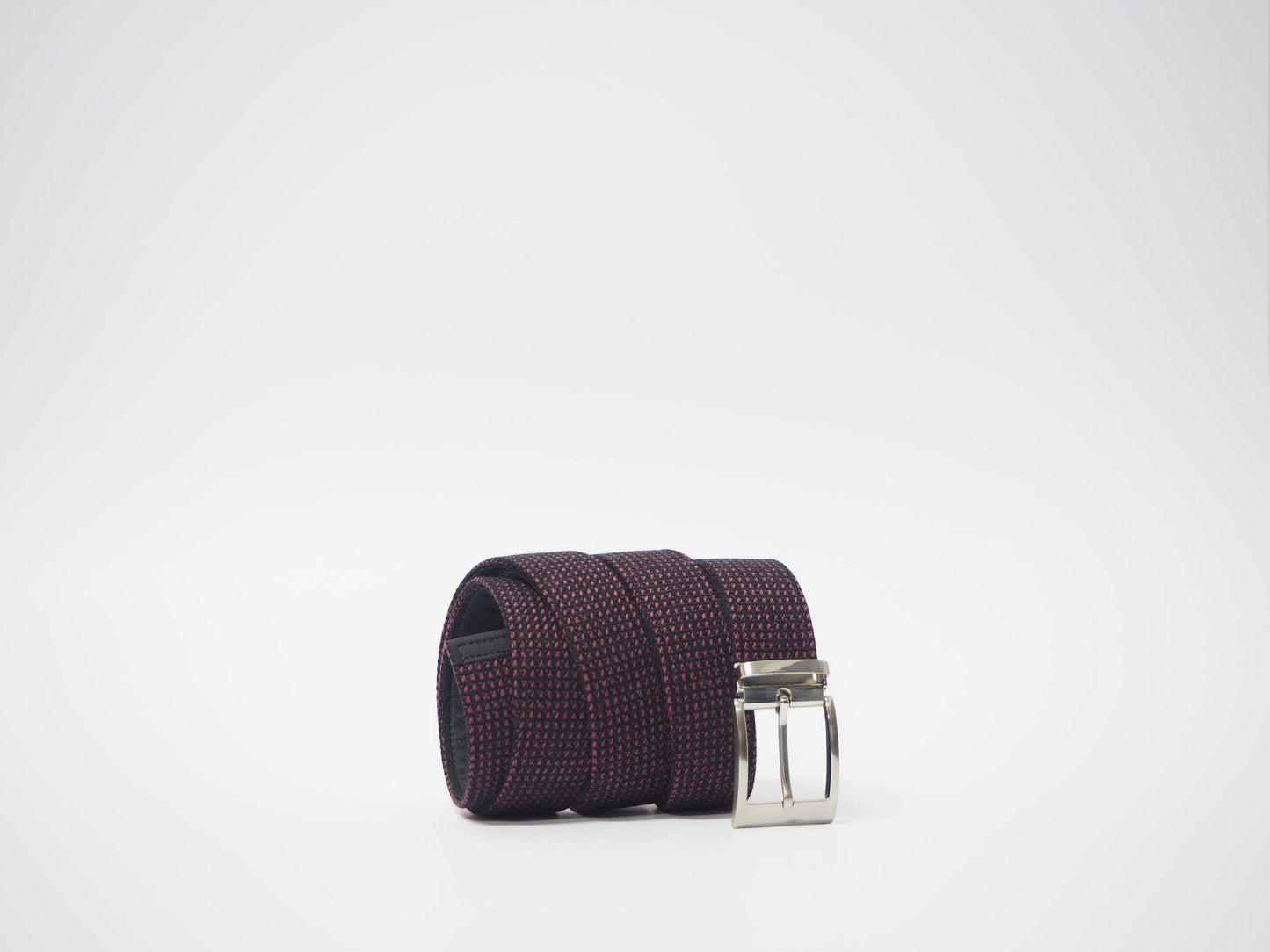 Maroon & Black Wool Men's Dress Shoes + Belt