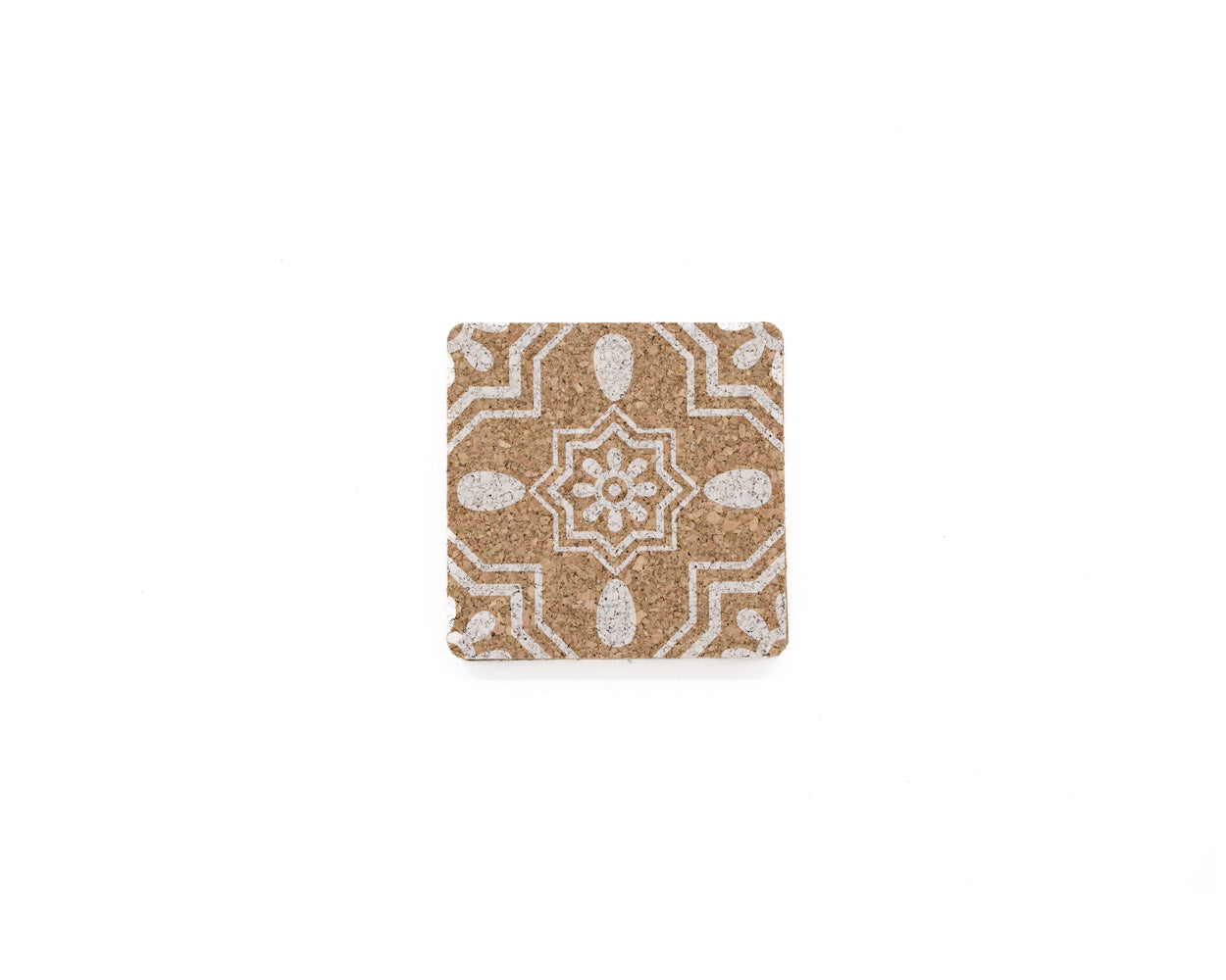soñho Cortiça Azulejo Kork Untersetzer 4er Set, 10 x 10 cm