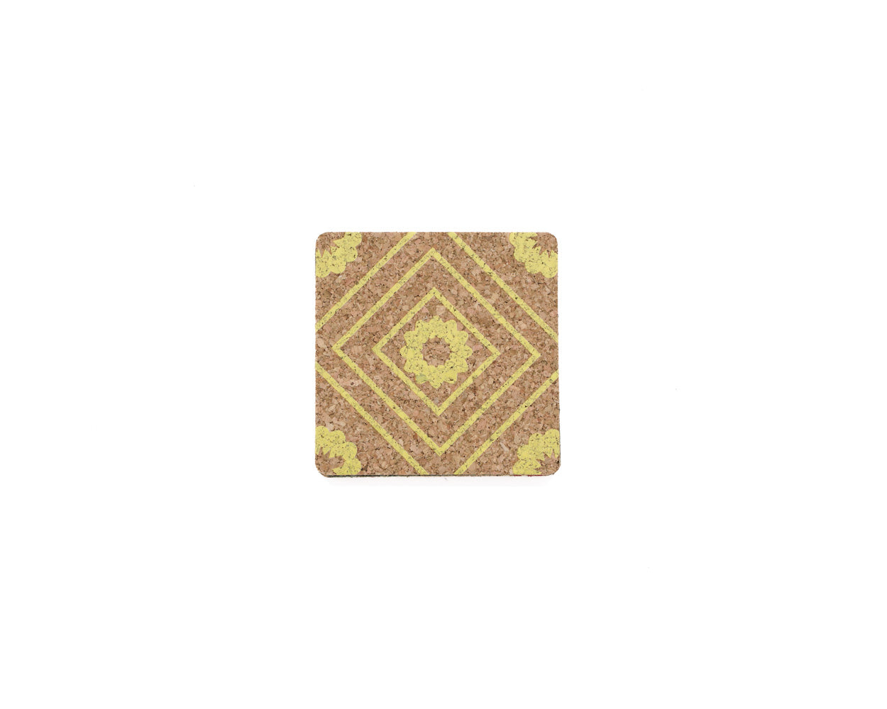 soñho Cortiça Azulejo Kork Untersetzer 4er Set, 10 x 10 cm