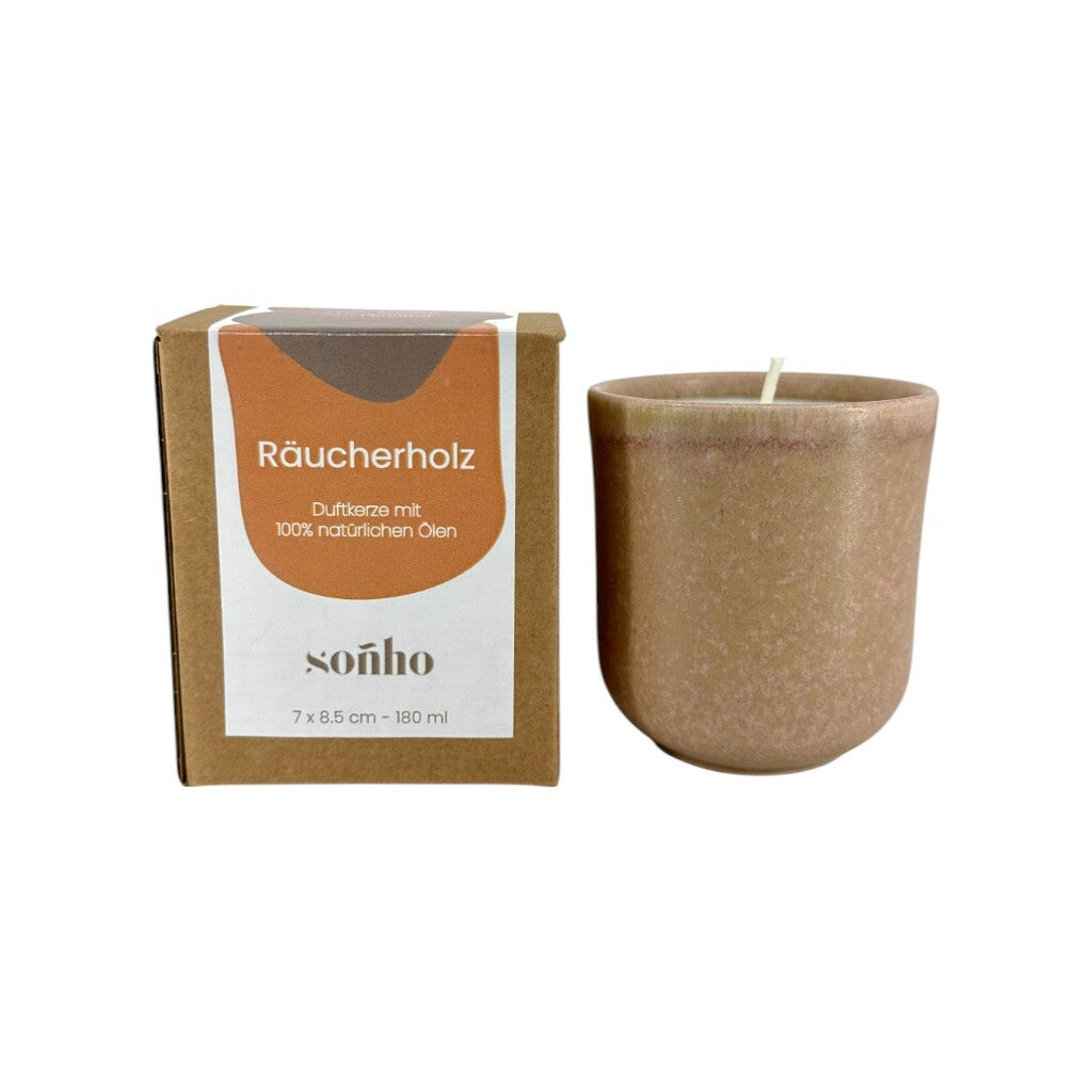 soñho Duftkerze ⌀ 7 cm, Räucherholz