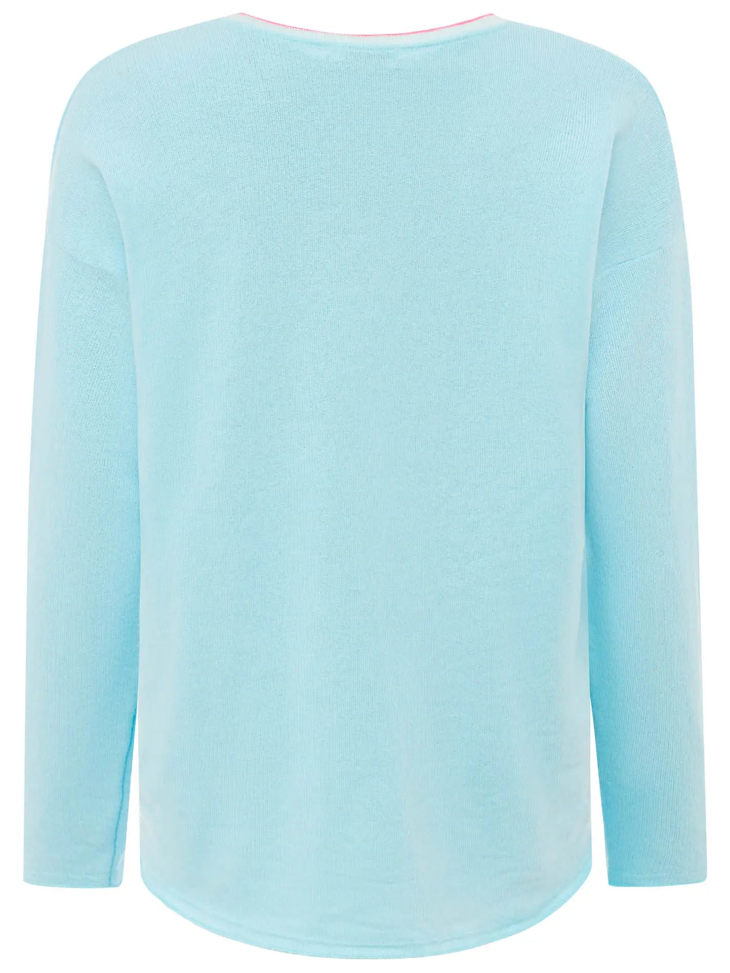Sweat Pullover Neonkante "Positive Mind" Türkis