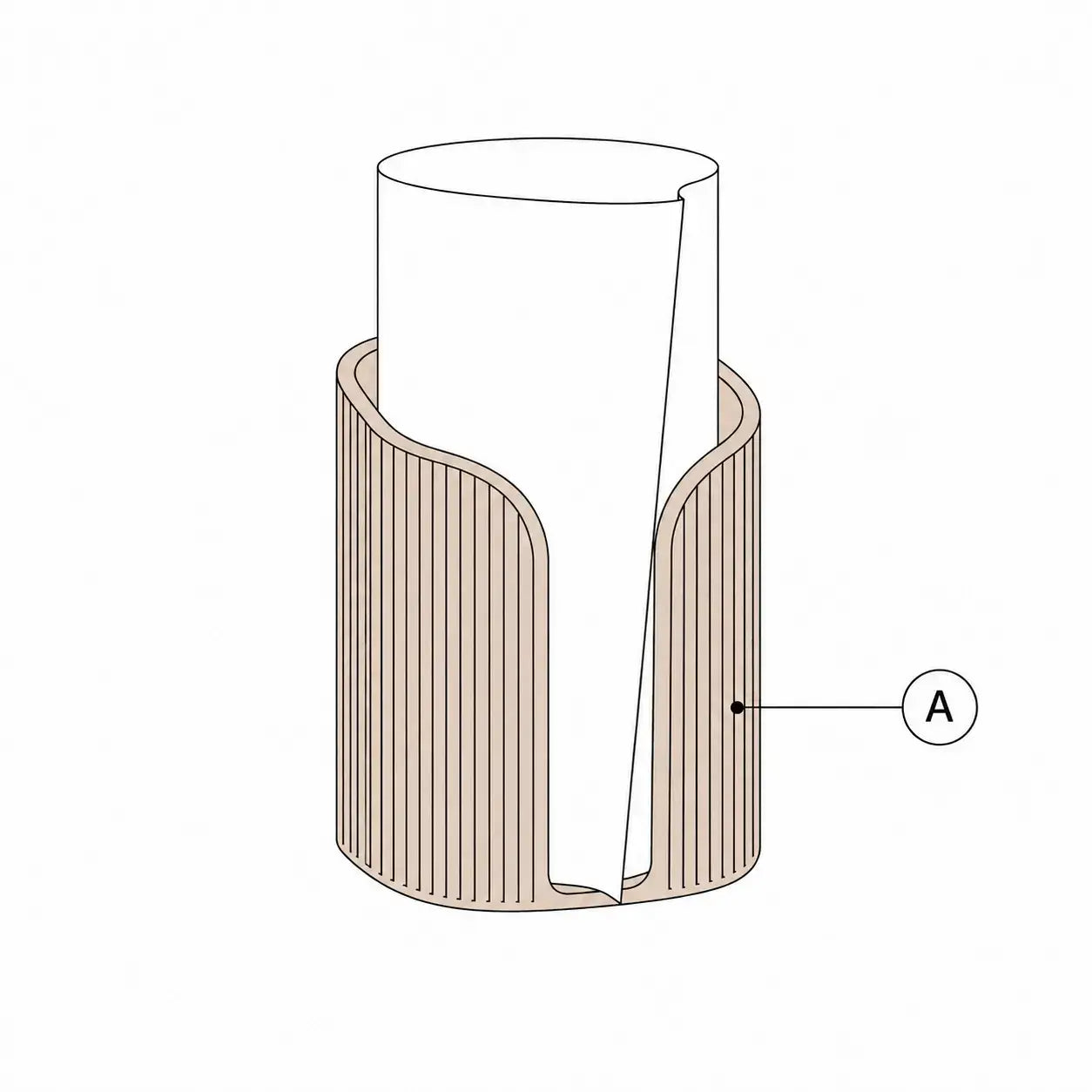 Küchenrollenhalter beige
