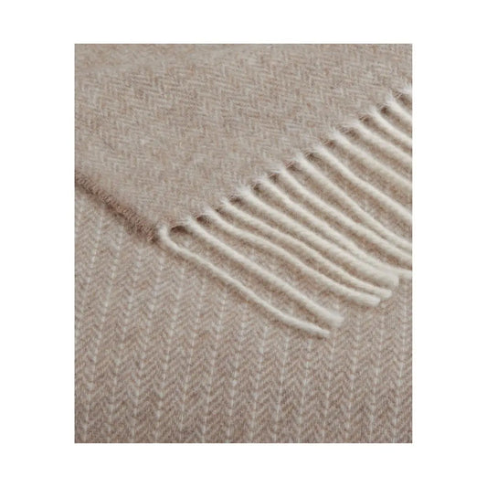 Nitra 100 Throw - Plaid aus recycelter Wolle und Kaschmir taupe