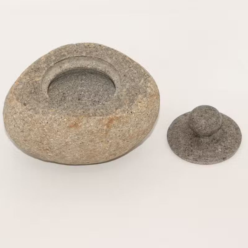 Grosser Erdungs-Topf aus natürlichem Flussstein ca. 15 x 12 cm