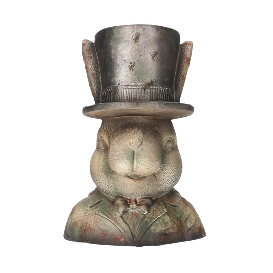 Hase mit Hut, Pflanzenhalter H 43 x 29,5 x 25 cm