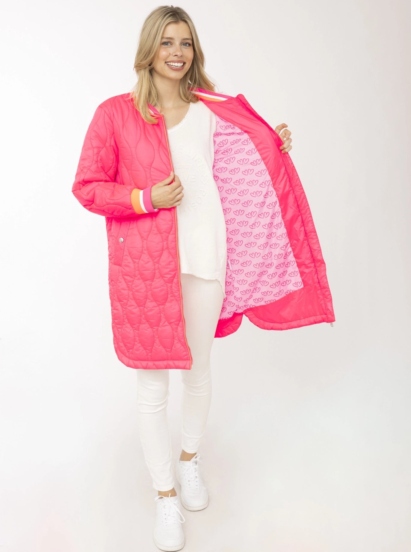 Bombermantel "Shine Hope Smile" pink