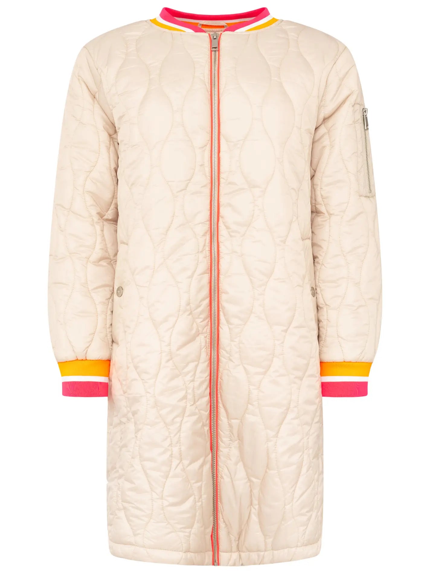 Bombermantel "Shine Hope Smile" beige