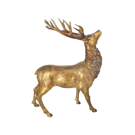 Stehender goldener Hirsch H 60×50×16 cm