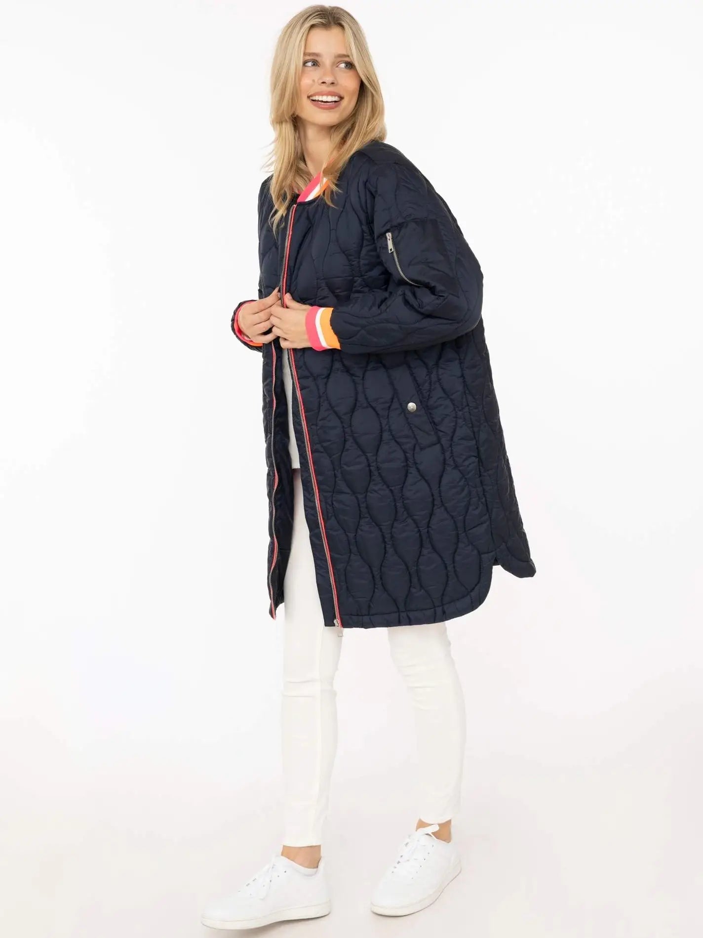 Bombermantel "Shine Hope Smile" blau