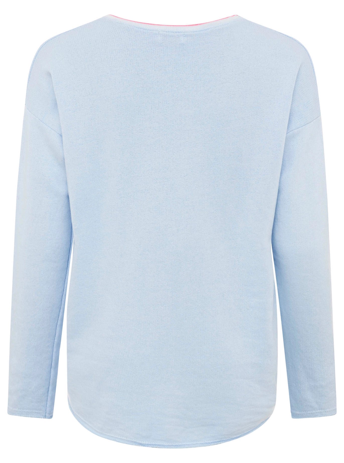 Sweat Pullover Neonkante "Positive Mind" Hellblau