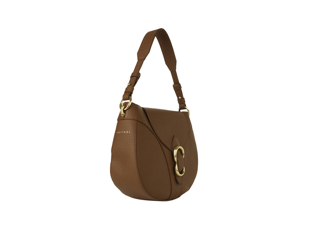 Beth Schultertasche Caramel aus Leder