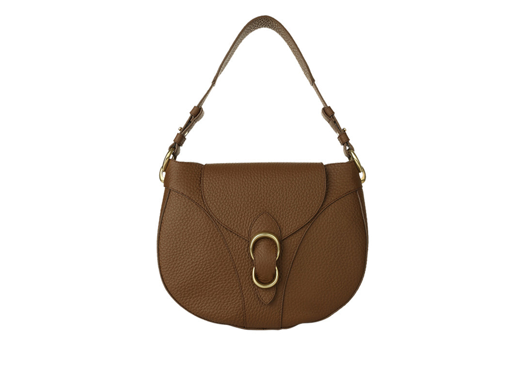 Beth Schultertasche Caramel aus Leder