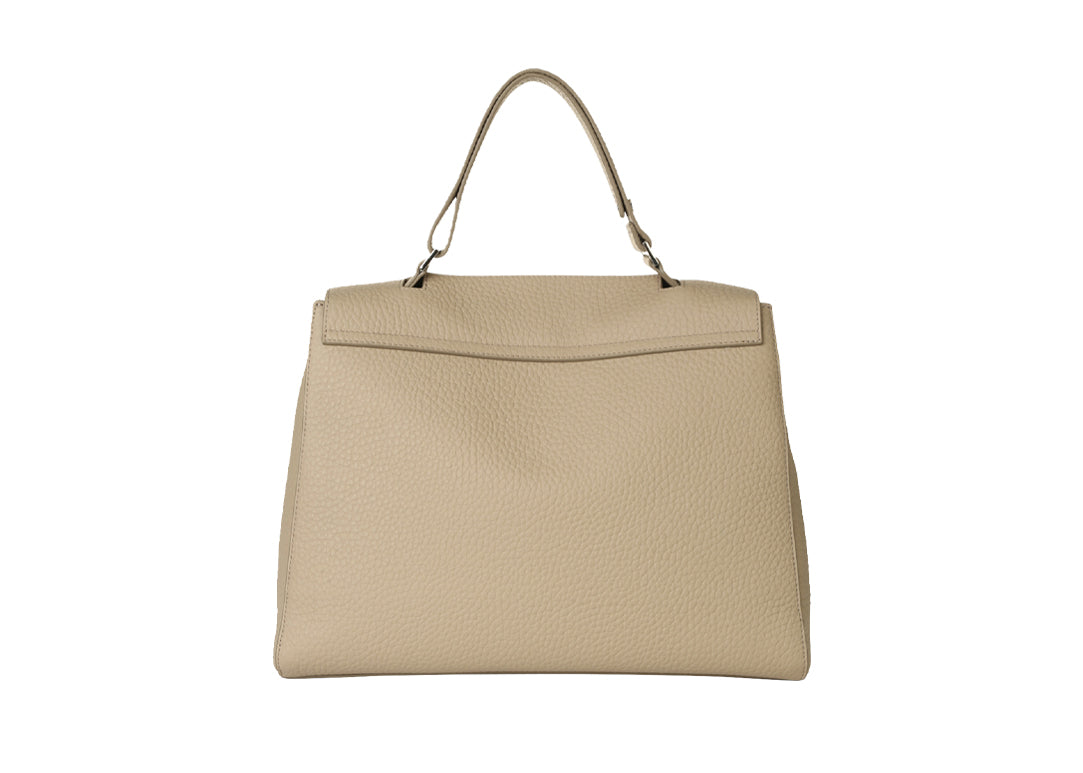 Sveva Schultertasche Beige aus Leder