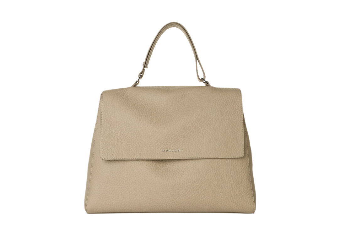 Sveva Schultertasche Beige aus Leder